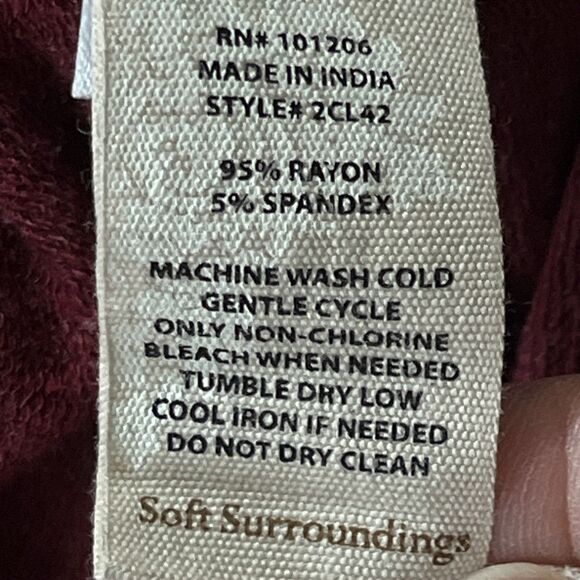 Soft Surroundings Sz XS‎ Weekend Chic Knit Shift Dress Oversized Pockets Casual - Picture 11 of 11